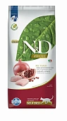 Farmina N&D PRIME Neutered  беззерновой с курицей и гранатом для стер.и кастрированых котов 10кг фото, цены, купить