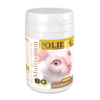 POLIDEX Мультивитум  80таб для кошек фото, цены, купить