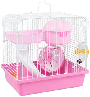 Клетка №1  30*23*25,7см прямоугольная для грызунов (розовая) фото, цены, купить