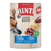 Rinti Leichte beute Rind Pur + Geflügelherzen говядина и птичьи сердечки пауч 400г фото, цены, купить