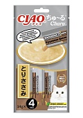 INABA CIAO Churu Куриное филе, пюре для здоровье почек у кошек 4*14г фото, цены, купить