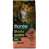 Monge BWild GRAIN FREE сухой для кошек, из лосося, 1,5 кг фото, цены, купить