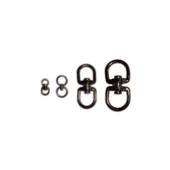 Карабин Вертлюг с двумя кольцами 10*12мм фото, цены, купить