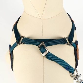 Шлея+Поводок "Рефлекс" 18-47см/95см Джинс фото, цены, купить