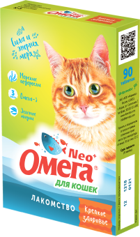 ОМЕГА NEO+ Витамины Крепкое Здоровье для кошек 90шт фото, цены, купить