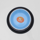 Миска с нескользящим основанием двухцветная для щенков, 225 мл, голубая (1/144) фото, цены, купить