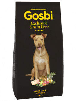 GOSBI  EXCLUSIVE GRAIN FREE MEDIUM DUCK  беззерновой с уткой для собак средних пород 500г фото, цены, купить
