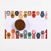 Коврик под миску "Пижон" 43*28 см "Кошачьи лапки" фото, цены, купить