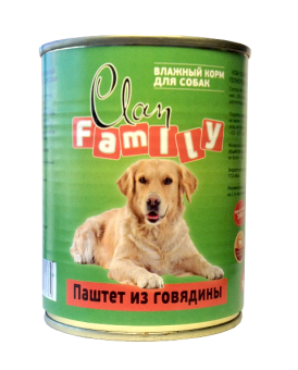 Clan FAMILY Dog консервы 750г паштет из говядины для собак фото, цены, купить