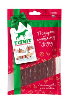 TiTBiT Мраморная нарезка из говядины для собак (Новогодняя коллекция) 80 г 023105 фото, цены, купить