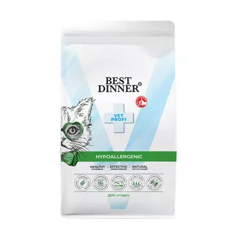 Best Dinner Vet Profi Hypoallergenic при аллергии у кошек 1,5кг фото, цены, купить