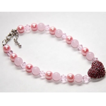 Ожерелье жемчужное "Розовое сердце" 34см  фото, цены, купить