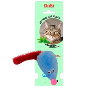 Мышь GoSi Жан с Кошачьей Мятой хвост- натуральная норка фото, цены, купить
