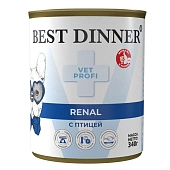 Best Dinner VET PROFI Renal консервы с птицей при болезнях почек у собак 340г фото, цены, купить