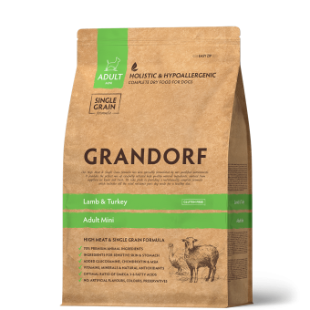 GRANDORF MINI низкозерновой с ягненком, индейкой для собак мелких пород 3кг фото, цены, купить