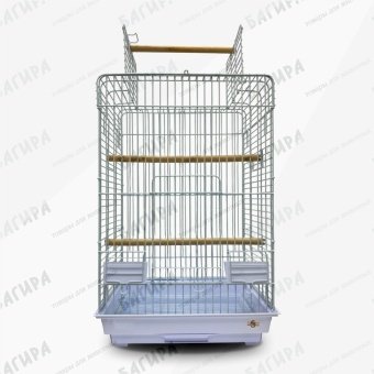Клетка ТМ ""Золотая клетка"  для птиц большая, квадратная крыша  52*41,5*78,5см ЭМАЛЬ 830А фото, цены, купить