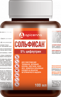 Средство Сольфисан 100мл д/уничтожения тараканов,блох,муравьев,клопов  фото, цены, купить