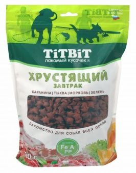 TiTBiT Хрустящий завтрак с бараниной д/всех пород фото TiTBiT Хрустящий завтрак с бараниной д/всех пород фото, цены, купить