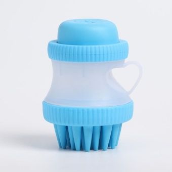 Щётка для Мытья с Ёмкостью для шампуня Голубая фото, цены, купить