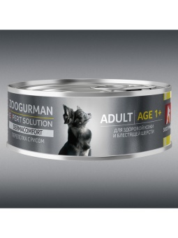 Zoogurman EXPERT Solution Dermacomfort консервы 100г, перепелка с рисом для собак фото, цены, купить