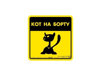 Collar Наклейка 3728 "Кот на борту" фото, цены, купить