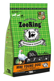 ZooRing Mini Puppy Junior  Ягненок, тыква, рис для щенков мини пород 700г фото, цены, купить