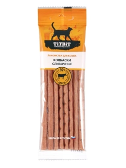 TiTBiT Золотая Коллекция Колбаски Сливочные кошки 30г фото, цены, купить