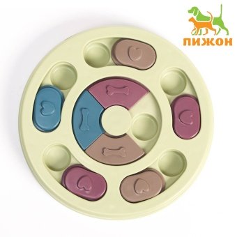 Игрушка интеллектуальная для лакомств, 14 х 3 см, зелёная фото, цены, купить