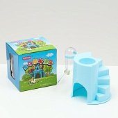 Комплекс для грызунов 3-в-1 с поилкой 60 мл, кормушкой и домиком, микс цветов фото, цены, купить