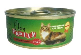Clan FAMILY консервы 100г паштет из говядины для кошек фото, цены, купить