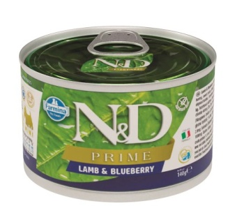 Farmina N&D PRIME MINI Lamb & Blueberry Консервы для собак, ягненок, черника 140г фото, цены, купить