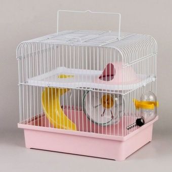 Клетка д/хомяка ЭМАЛЬ 27*20,5*25см (комплект) + Подарочочная Коробка фото, цены, купить