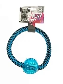 M-Pets игрушка для собак из каната TWIST Ring 19см синяя фото, цены, купить
