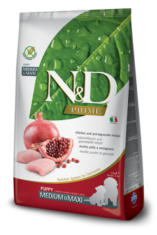 Farmina N&D PRIME PUPPY MEDIUM&MAXI беззерновой с курицей и гранатом для щенков 800г фото, цены, купить