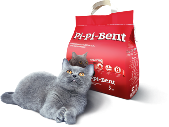 Pi-Pi-Bent Классик Наполнитель комкующийся для туалета кошек крафт-пакет 5 кг фото, цены, купить
