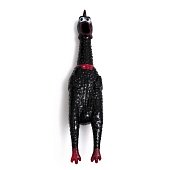 Игрушка пищащая "Задумчивая курица" для собак 28см, черная фото, цены, купить