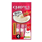 INABA CIAO Churu Курица с креветкой, пюре для кошек 4*14г фото, цены, купить