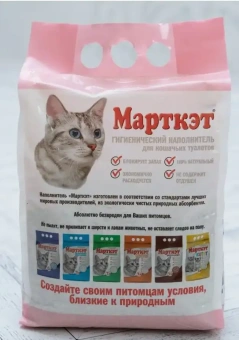 Марткэт наполнитель,  комкующийся 4л фото, цены, купить