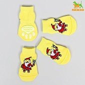 Носки нескользящие "Санты", набор 4 шт  фото, цены, купить