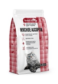 Ночной Охотник Мясное Ассорти для кошек 10кг фото, цены, купить