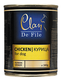 Clan De File консера 340г кусочки курицы для собак