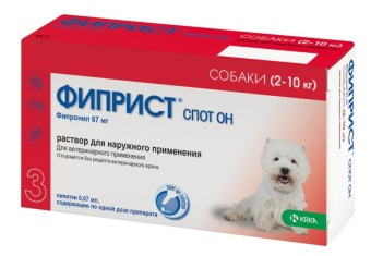 ФИПРИСТ спот он для собак 2-10кг (3 пипетки)  фото, цены, купить