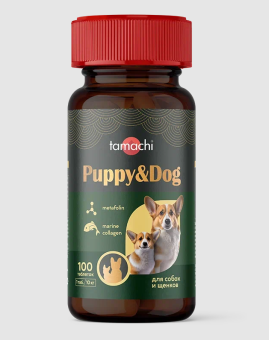 Tamachi Puppy&Dog витаминно-минеральный комплекс 100таб для щенков, собак средних и крупных пород фото, цены, купить