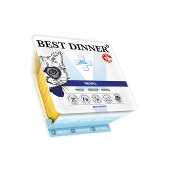 Best Dinner Vet Profi Renal ламистер паштет ягненок для кошек при проблемах почек 100г фото, цены, купить