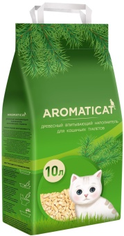 AromatiCat Наполнитель древесный впитывающий 10л 3кг фото, цены, купить