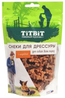 TiTBiT Снеки для дрессуры с индейкой д/всех пород 100 г фото, цены, купить