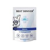 Best Dinner Exclusive Vet Profi Renal пауч для кошек с говядиной в соусе 85г фото, цены, купить