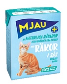 MJAU консервы 370г кусочки креветок в соусе для кошек фото, цены, купить