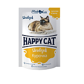 Happy Cat Паучи Желе курочка кусочки для стерилизованных кошек 85г фото, цены, купить