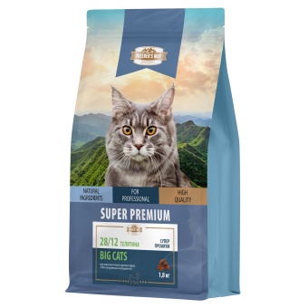 Breeder's Way Big Cats Полнорационный корм для кошек, телятина 1,8кг фото, цены, купить
